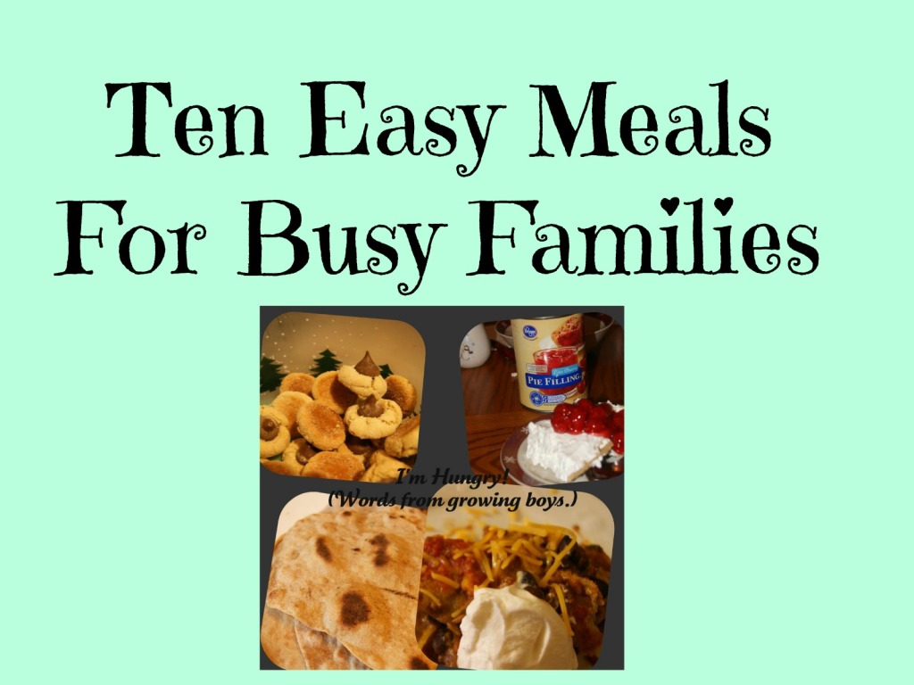 Ten Quick and Easy Meals for Busy Families